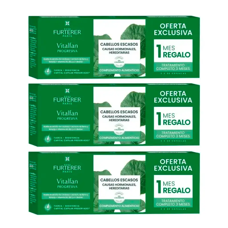 Rene Furterer Vitalfan Anti Hair Loss Progressive , Pack 3 x 30 capsules