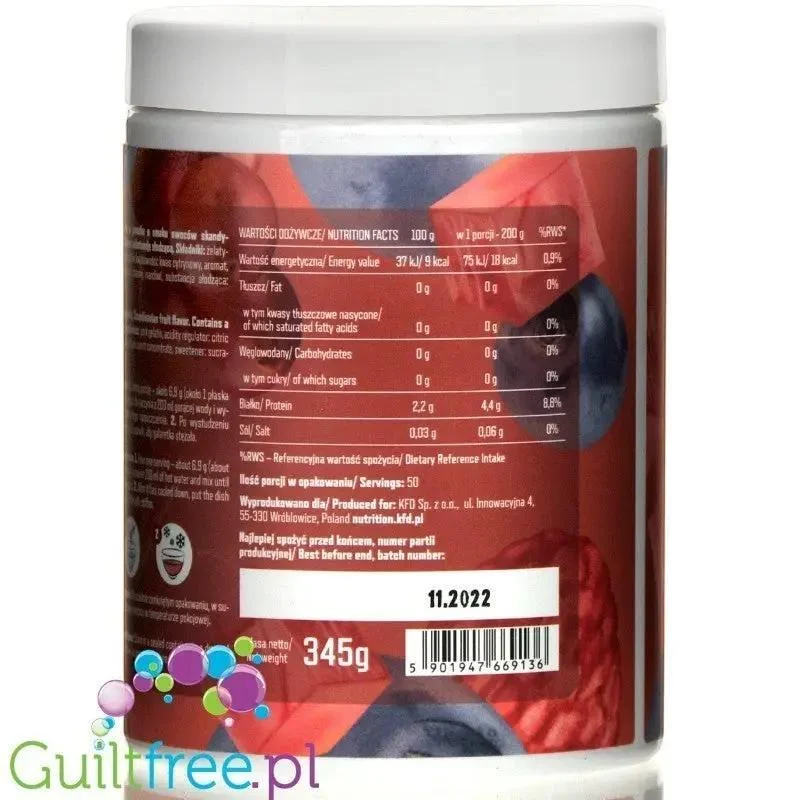 KFD Dietetyczna Galaretka Owoce Skandynawskie, 50 porcji x 18kcal