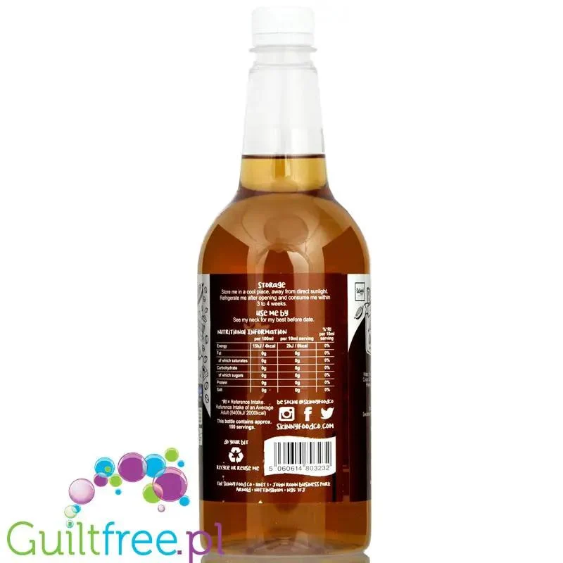 Skinny Food Barista Caramel Biscuit 1L - syrop zero kalorii do kawy, bez cukru