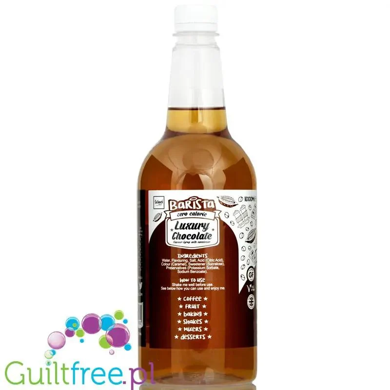 Skinny Food Barista Caramel Biscuit 1L - syrop zero kalorii do kawy, bez cukru