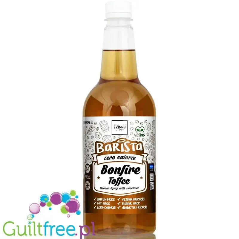 Skinny Food Barista Bonfire Toffee 1L - syrop zero kalorii do kawy, bez cukru
