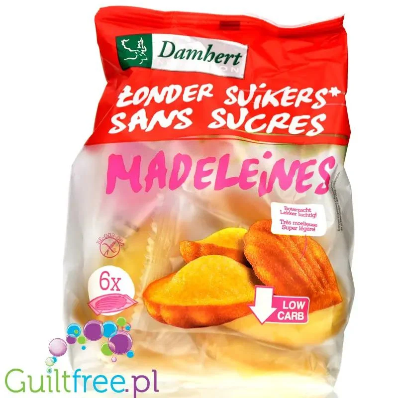 Damhert Madeleines - bezglutenowe miękkie Magdalenki bez cukru