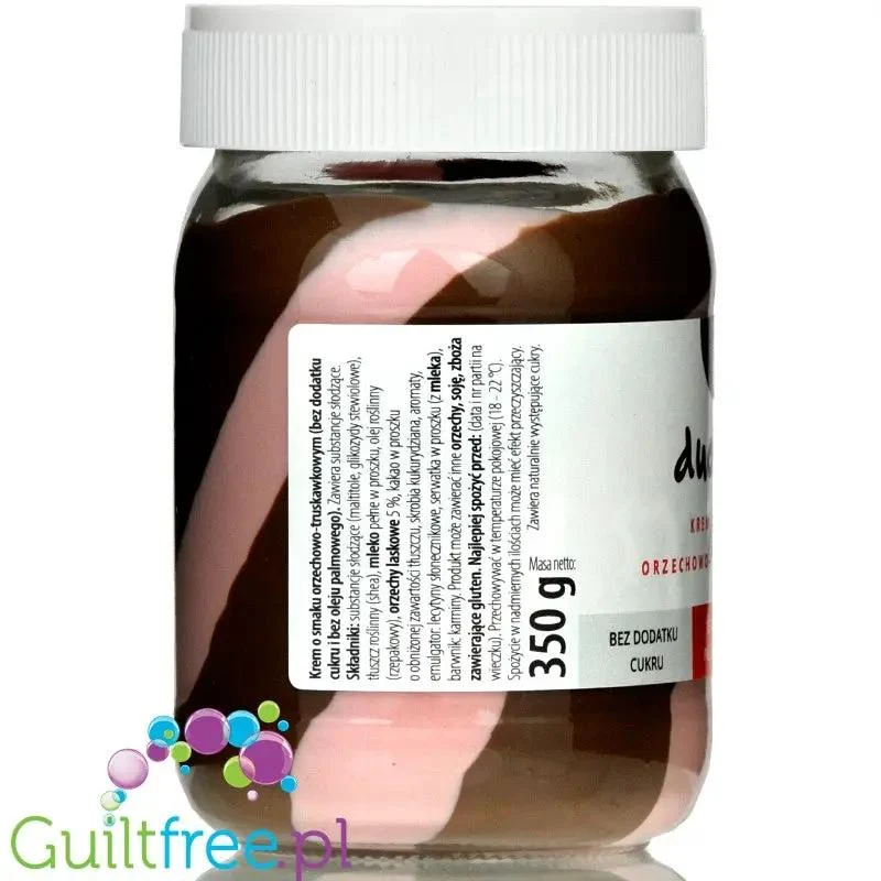 CD DuoLove Strawberry Nut - krem o smaku truskawkowo-orzechowym bez dodatku cukru, bez oleju palmowego