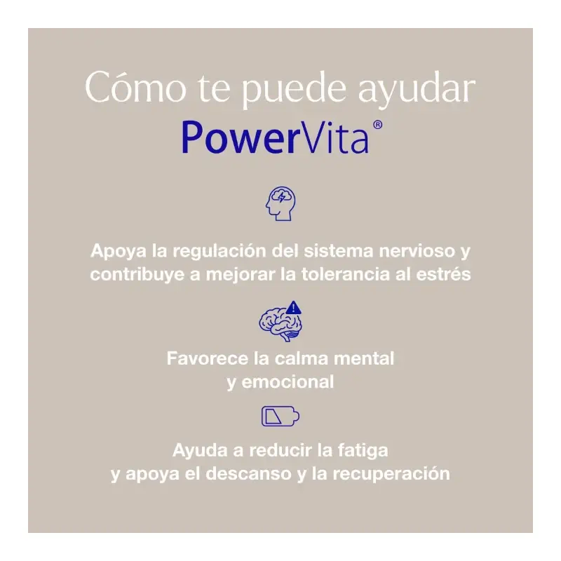 PowerVita 60 capsules – With ashwagandha, magnesium and GABA