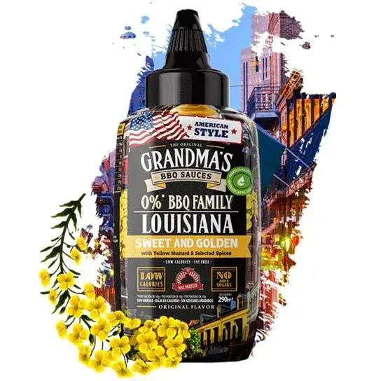 Max Protein BBQ Louisiana Sweet & Golden - słodki sos BBQ z musztardą, 29kcal