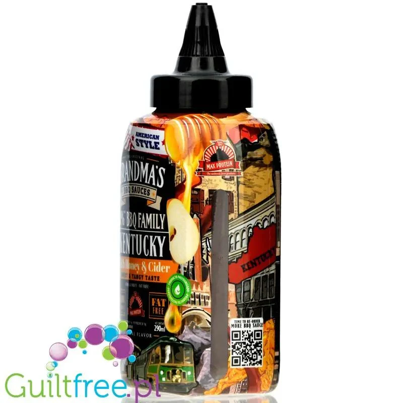 Max Protein BBQ Kentucky Honey & Cider - słodko kwaśny sos BBQ z miodem i brzoskwinią 38kcal