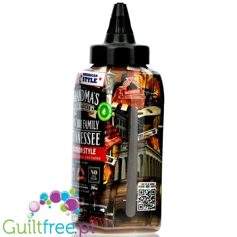 Max Protein BBQ Tennessee Bourbon - klasyczny sos BBQ bez dodatku cukru 20kcal