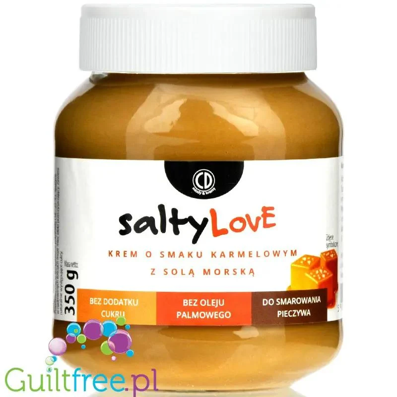 CD SaltyLove - krem bez cukru o smaku karmelowym z solą morską, bez oleju palmowego