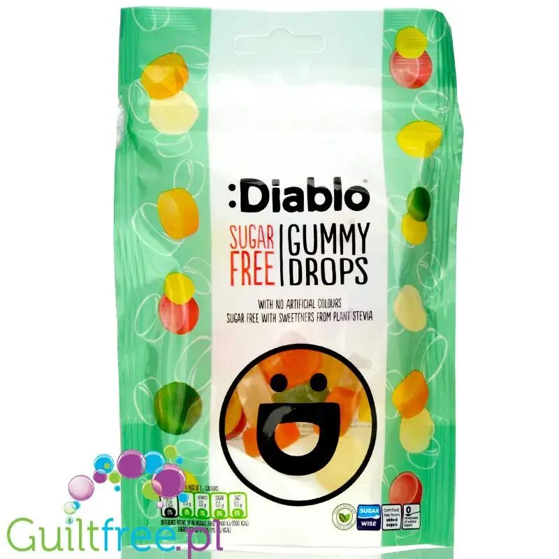 Diablo Stevia Gummy Drops - żelki bez cukru w owocowych smakach
