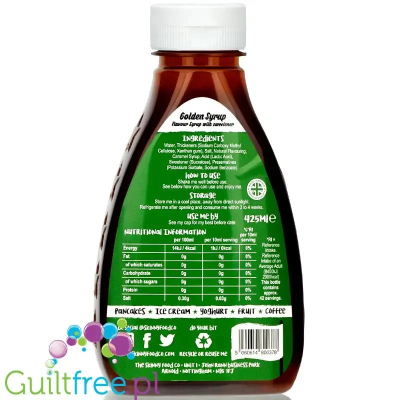 Skinny Food Golden Syrup - syrop zero kalorii o smaku cukrowym