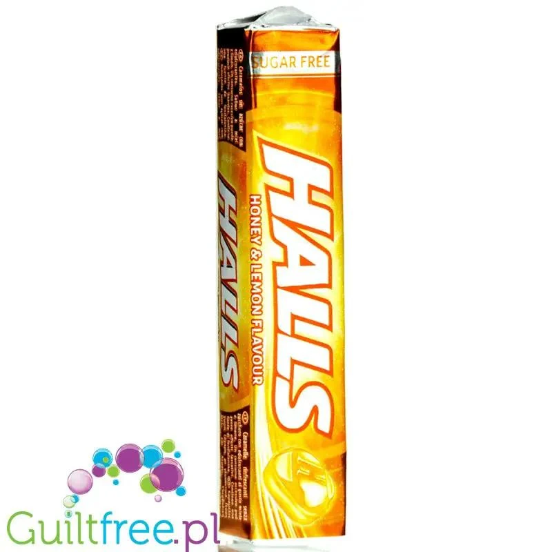 Halls Honey & Lemon - cukierki miodowo-cytrynowe bez cukru