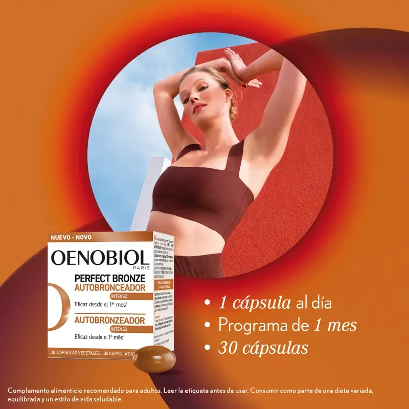 Oenobiol Perfect Bronze Golden Glow Self-Tanner, 2x30 caps