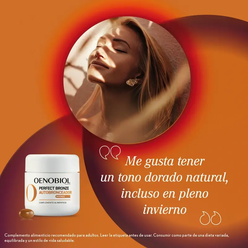 Oenobiol Perfect Bronze Golden Glow Self-Tanner, 30 caps