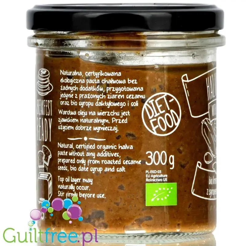 Diet Food Halva Paste - BIO krem chałwowy z syropem daktylowym