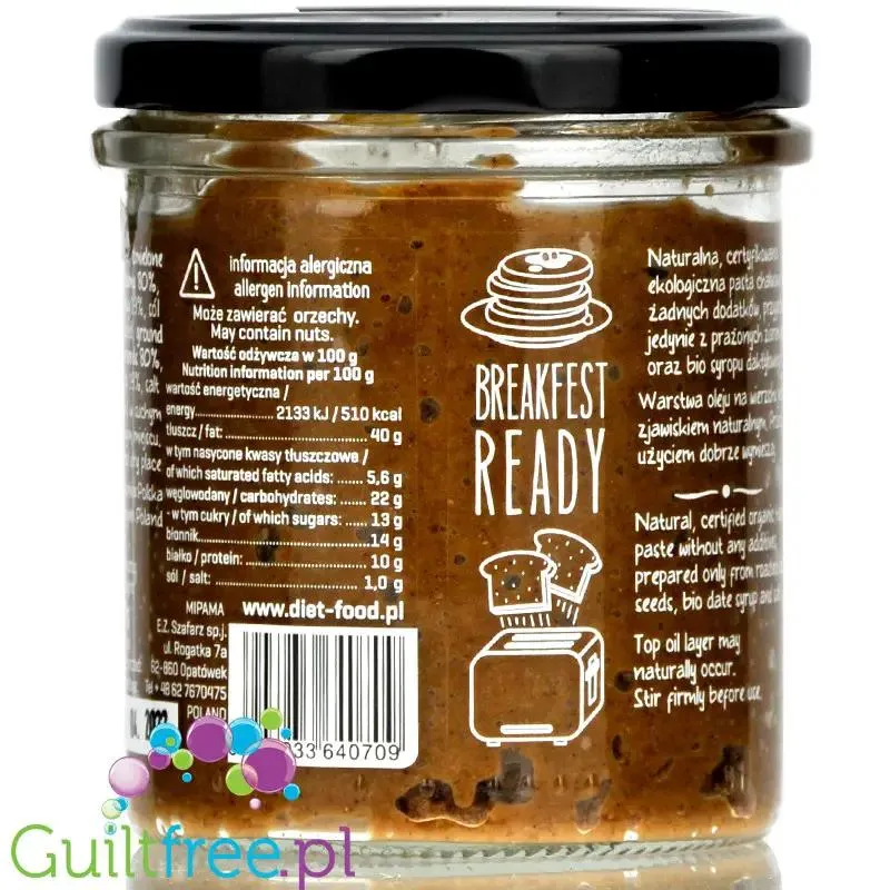 Diet Food Halva Paste - BIO krem chałwowy z syropem daktylowym