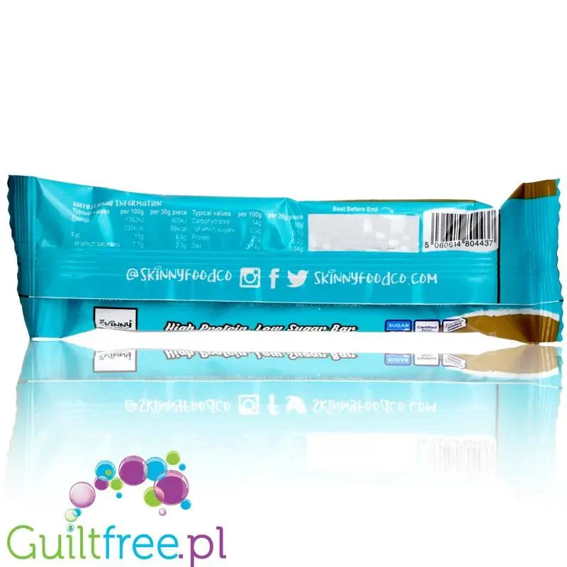 Skinny Food Duo Bar Salted Caramel - wegański bezglutenowy baton białkowy 2 x 99kcal