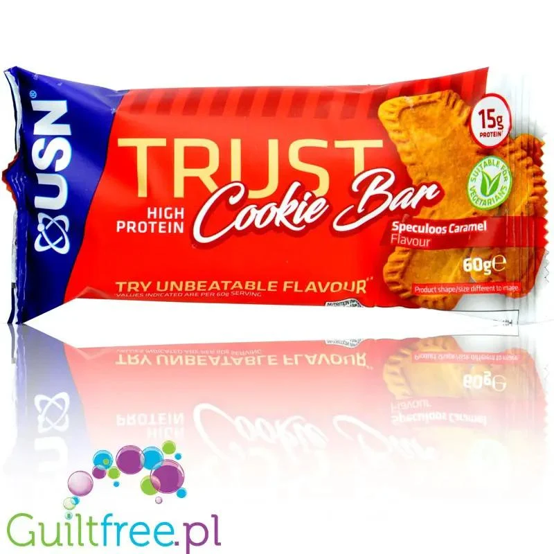 USN Trust Protein Cookie Bar Speculoos Caramel 16g białka & 229kcal