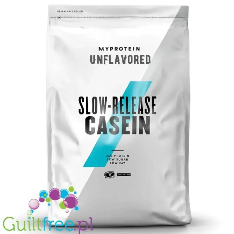 Myprotein Slow-Release Casein Unflavored - czysta kazeina bezsmakowa, niearomatyzowana bez słodzików1kg