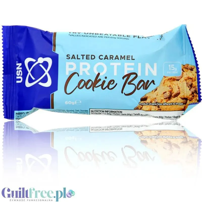 USN Trust Protein Cookie Bar Salted Caramel - karmelowe ciacho proteinowe 15g białka