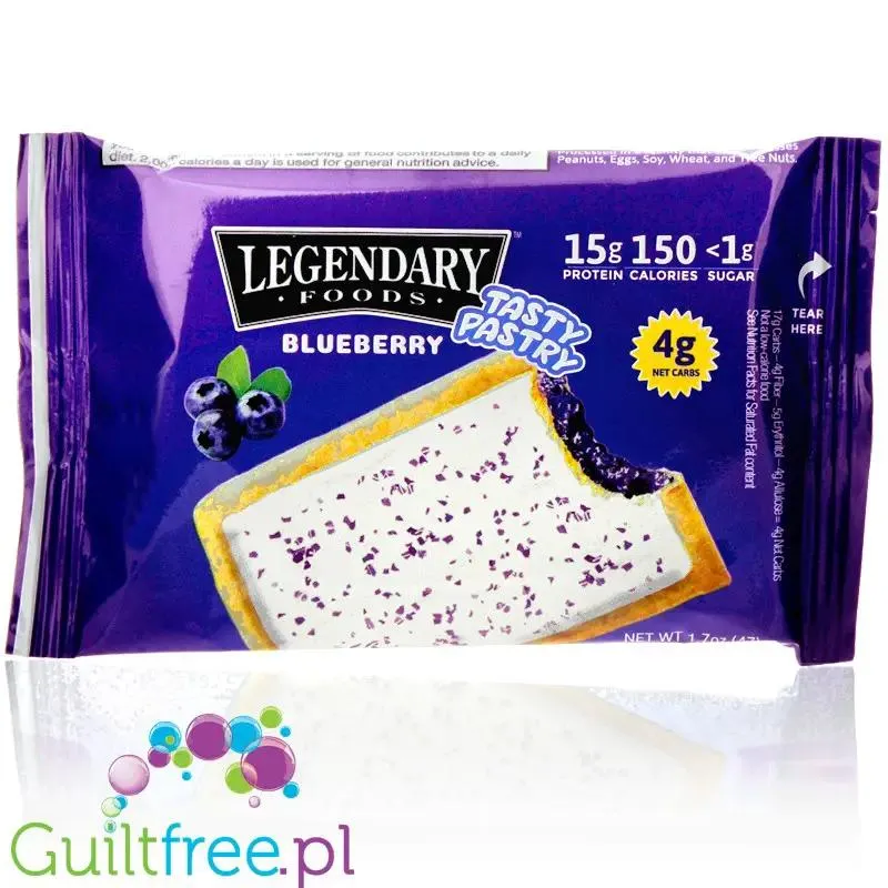Legendary Foods Tasty Pastry Blueberry - nadziewane ciacho na ciepło bez cukru, jak Pop Tarts