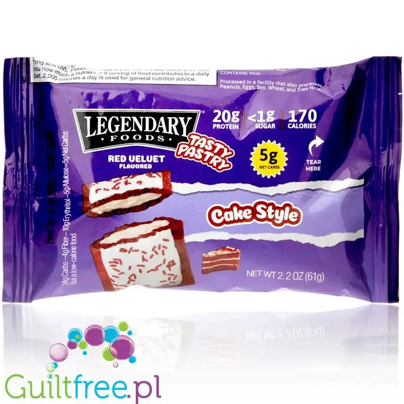 Legendary Foods Tasty Pastry Red Velvet - nadziewane ciacho na ciepło bez cukru, jak Pop Tarts