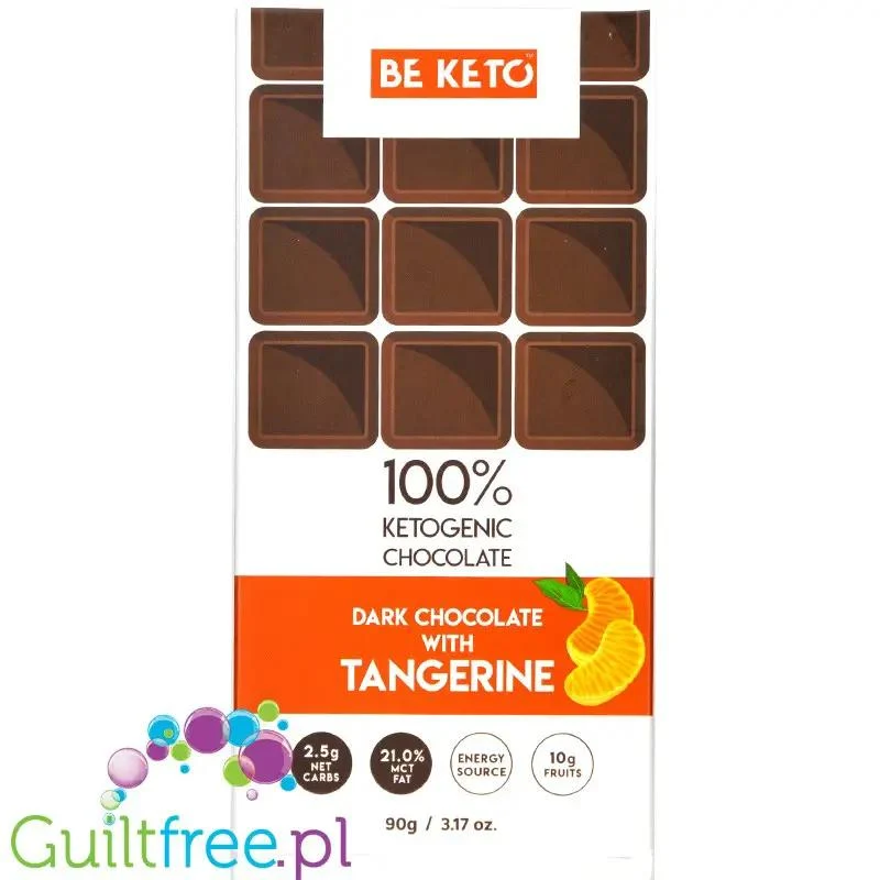 BeKeto™ 70% Cocoa Sunshine Orange - wegańska ketogeniczna czekolada bez dodatku cukru