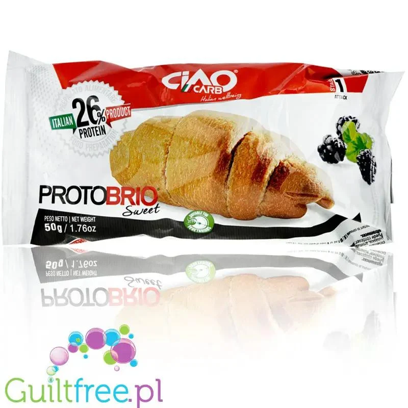 Ciao Carb Protobrio Sweet Croissant STAGE1 - keto rogalik 0,6g wglowodanów, 13g białka