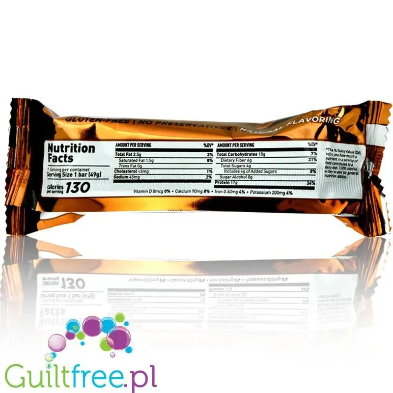 Built Protein Bar, Salted Caramel -17g białka & 130kcal, ultra niskokaloryczny baton białkowy