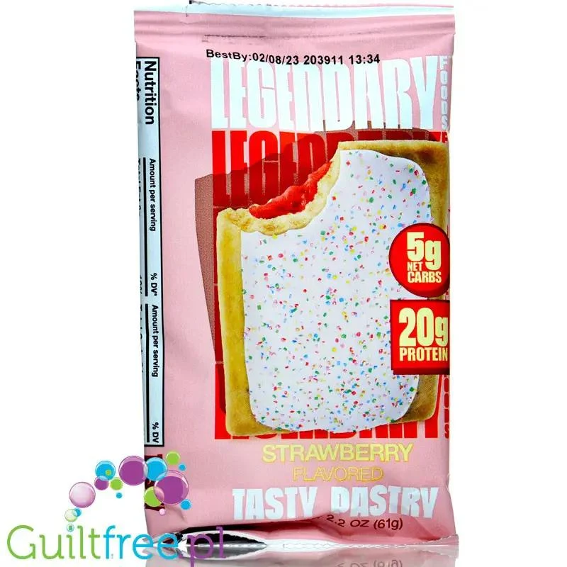 Legendary Foods Tasty Pastry Strawberry - nadziewane ciacho na ciepło bez cukru, jak Pop Tarts