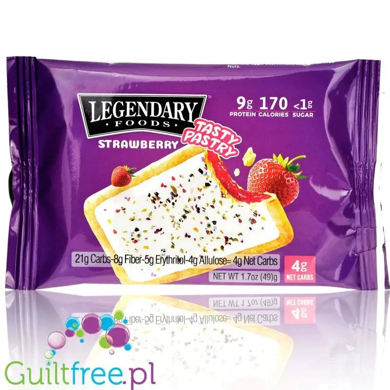 Legendary Foods Tasty Pastry Strawberry - nadziewane ciacho na ciepło bez cukru, jak Pop Tarts