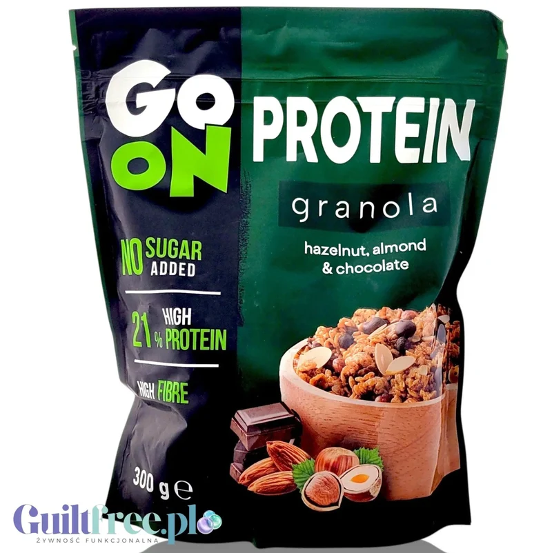 Sante GoON Granola Proteinowa bez dodatku cukru Orzech Laskowy, Migdał & Czekolada