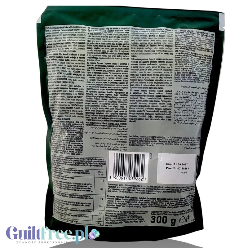 Sante GoON Granola Proteinowa bez dodatku cukru Orzech Laskowy, Migdał & Czekolada