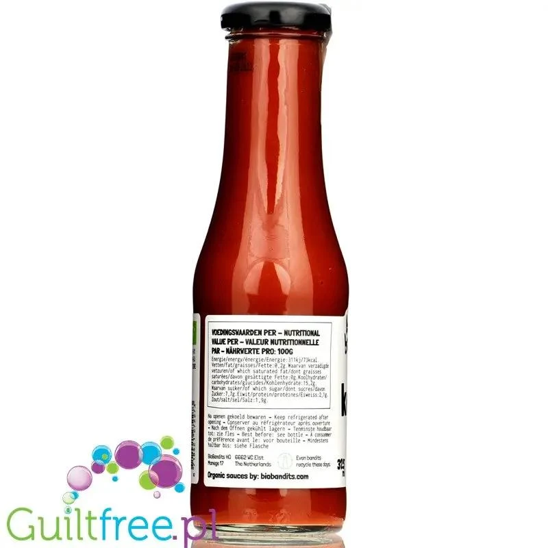 Bio Bandits Organic Ketchup - keczup bez dodatku cukru i bez słodzików 46kcal
