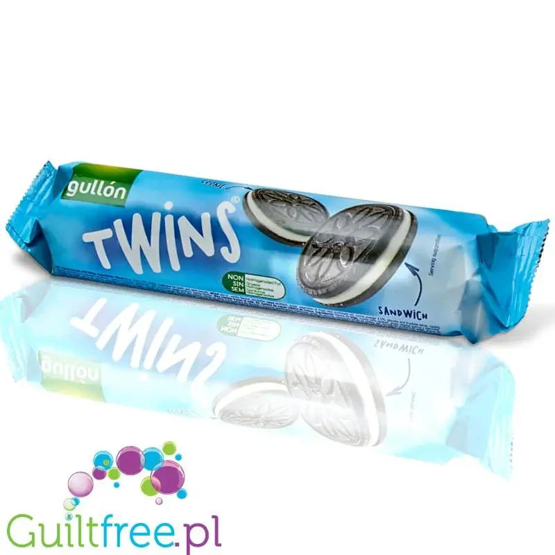 Gullón ZERO Twins - markizy kakaowe bez cukru z kremem śmietankowym, 147g