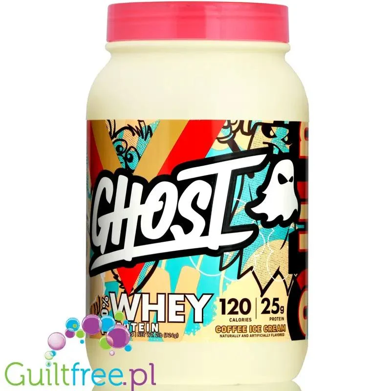 Ghost 100% Whey Coffee Ice Cream - odżywka białkowa z WPI, WPH i kompleksem enzymów