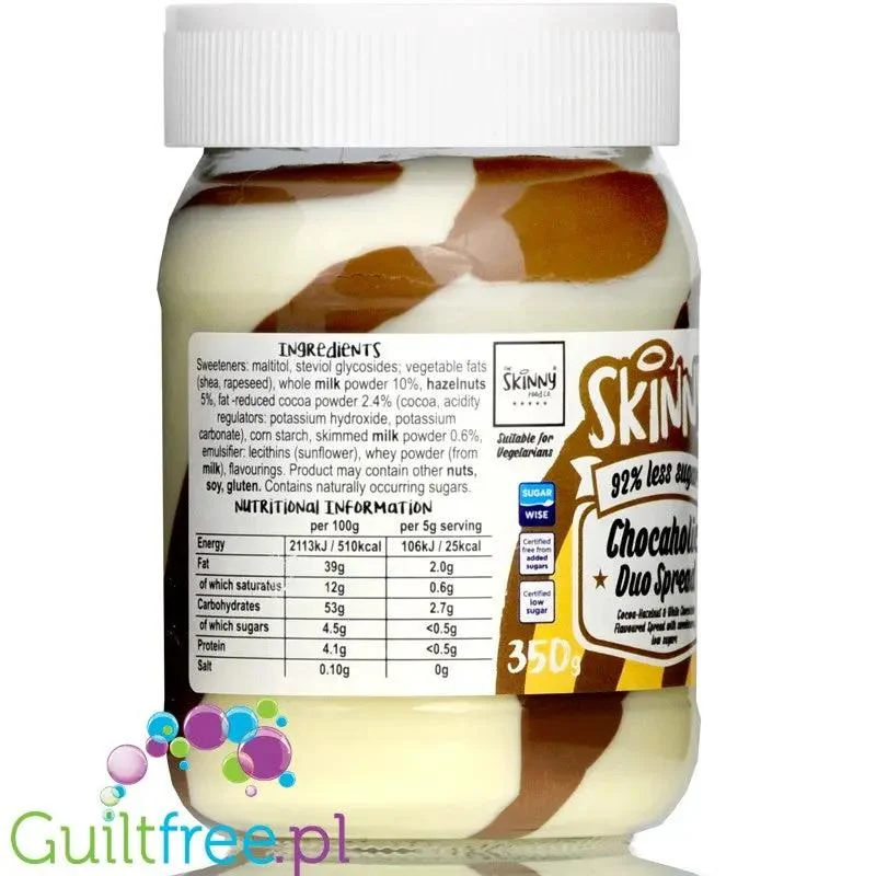 Skinny Food Chocaholic Spread DUO krem do smarowania bez cukru ze stewią