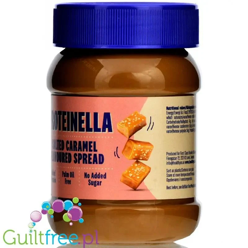 HealthyCo Proteinella Salted Caramel - proteinowy krem Solony Karmel, bez cukru i oleju palmowego