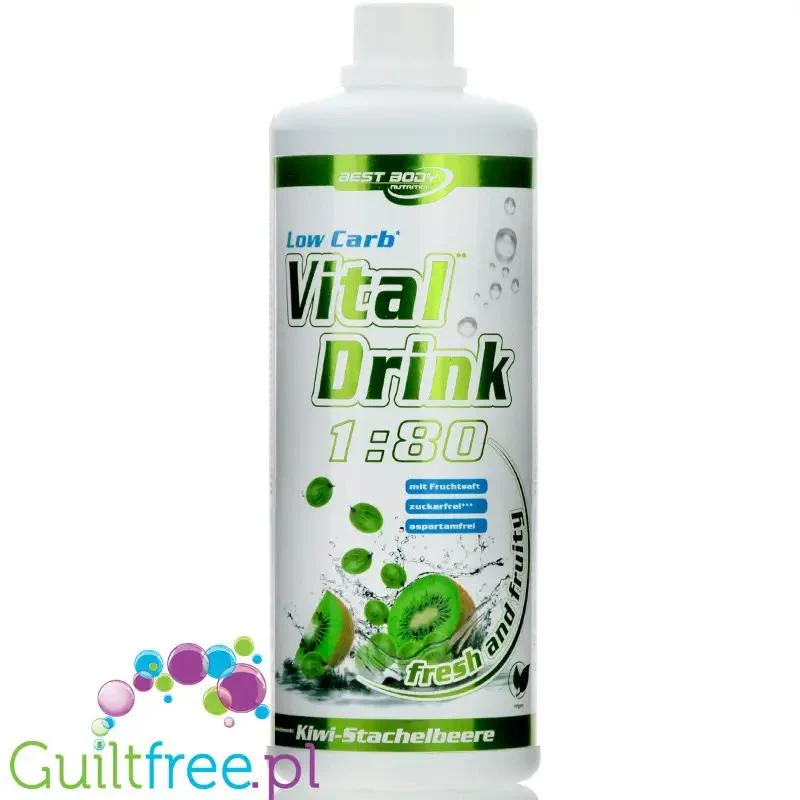 Vital Drink Kiwi & Agrest 1L - koncentrat bez cukru z witaminami