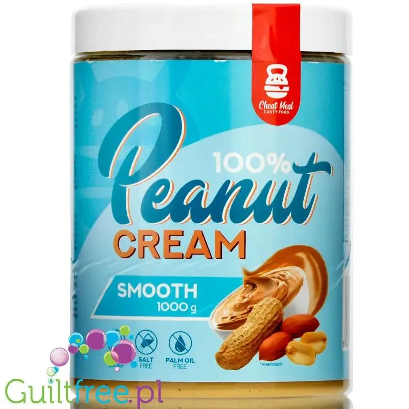 Cheat Meal Peanut Cream 100% 1kg Smooth - czyste masło orzechowe 1kg