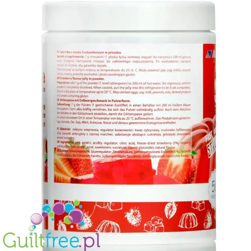 AllNutrition Sugar Free Jelly Strawberry - truskawkowa galaretka bez cukru