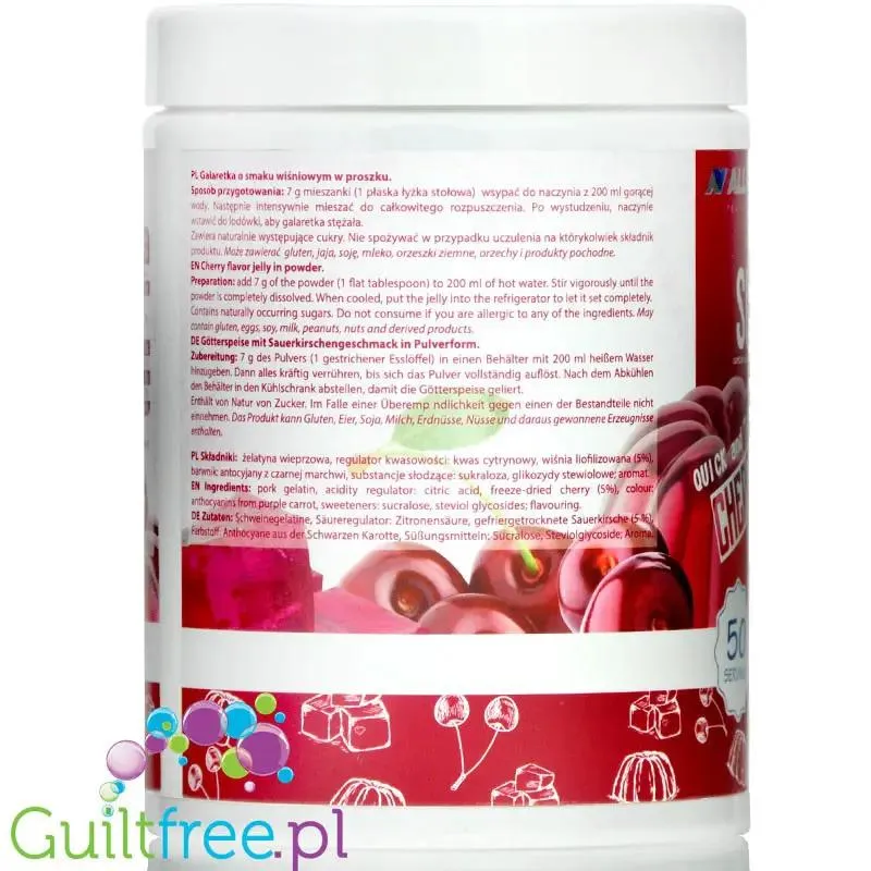 AllNutrition Sugar Free Jelly Cherry - wiśniowa galaretka bez cukru