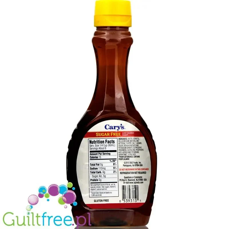 Cary's Sugar Free Syrup - syrop do naleśników a la klonowy, bez cukru i tłuszczu, 25kcal