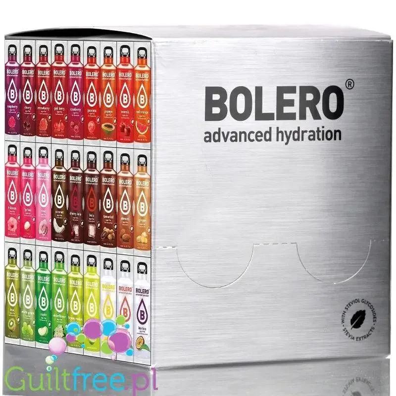 Bolero Drink Mix saszetek display, zestaw 58 różnych smaków