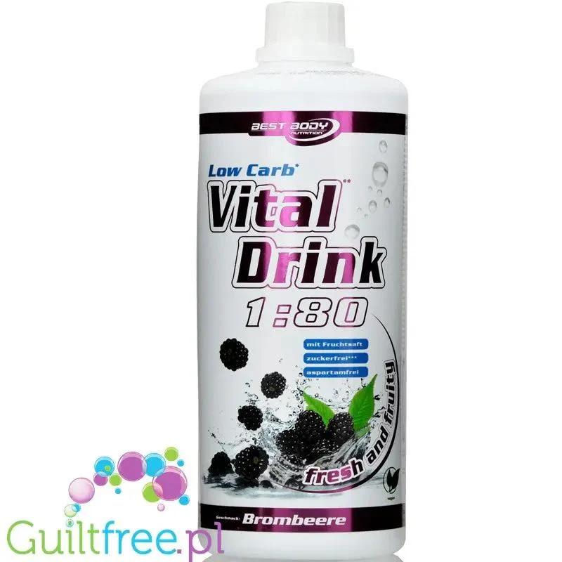 Vital Drink Jeżyna 1L - koncentrat bez cukru z L-karnityną i witaminami