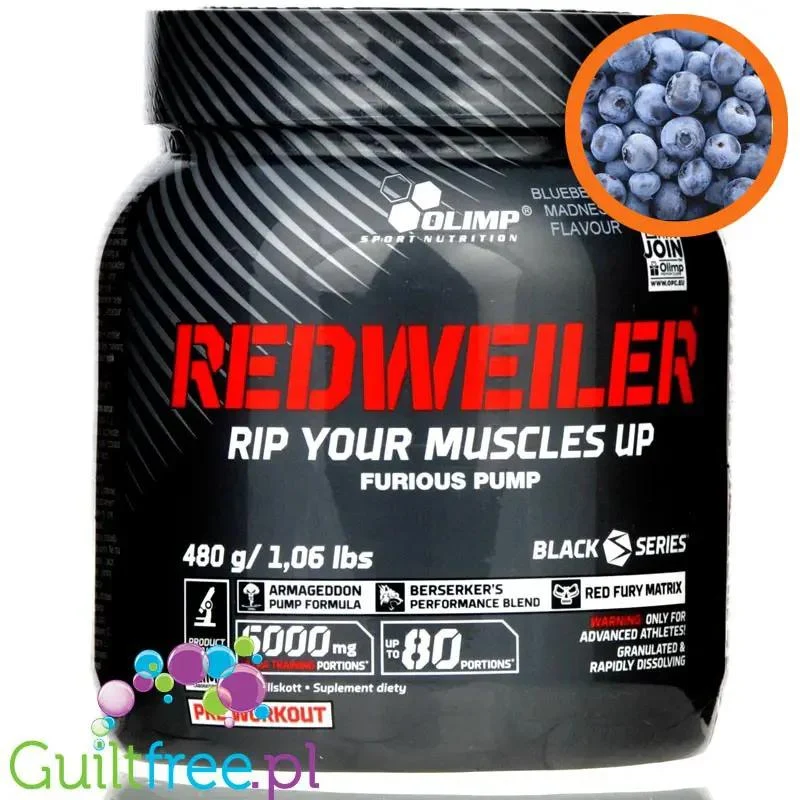 Olimp Redweiler Blueberry Madness 480g preworkout