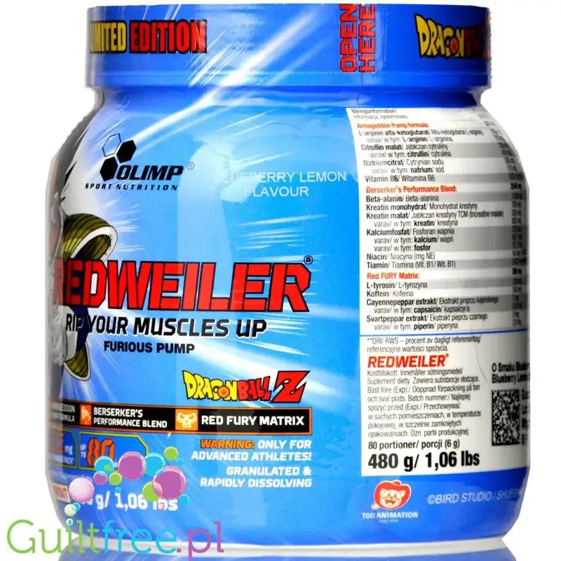 Olimp Redweiler Blueberry Madness 480g preworkout