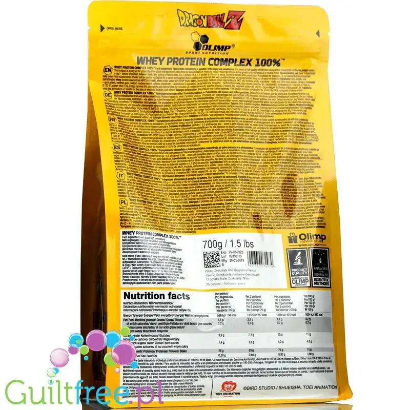 Olimp Whey Protein Complex White Chocolate Raspberry, 0,7kg