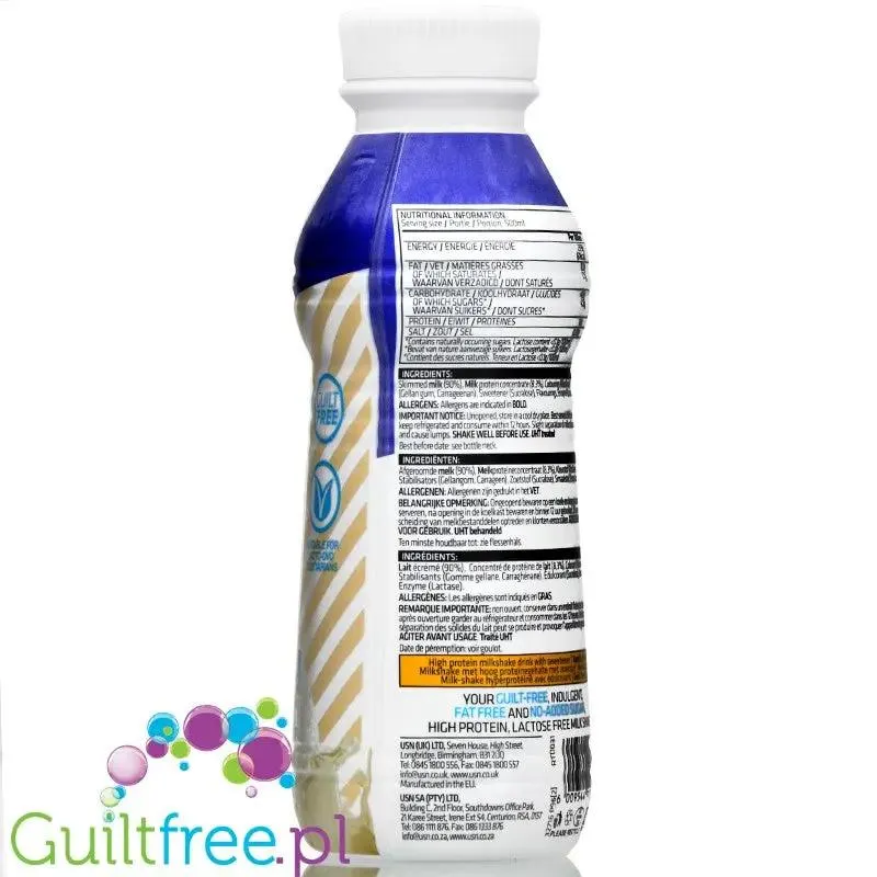 USN Trust 50 Vanilla - 50g białka, bezlaktozowy szejk proteinowy bez cukru
