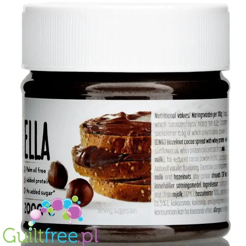 HealthyCo Proteinella krem czekoladowy z orzechami laskowymi, bez cukru i oleju palmowego