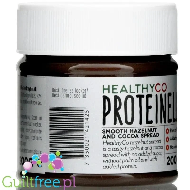 HealthyCo Proteinella krem czekoladowy z orzechami laskowymi, bez cukru i oleju palmowego